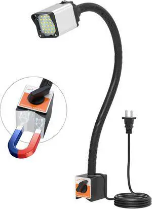 28LEDs Magnetic Light, 1320 Lumen 120v Flexible Gooseneck Work Light with Adjustable Magnetic Base for CNC MlilingDrill Press Sewing Machine Industrial Lighting, 12w 28LEDs Magnetic Light, 1320 Lumen 120v Flexible Gooseneck Work Light with Adjustable Magnetic Base for CNC MlilingDrill Press Sewing Machine Industrial Lighting, 12w