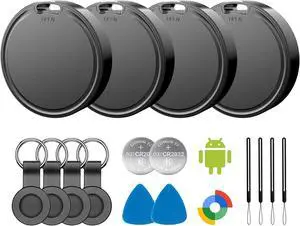 Air Tags for Android,Air Tags-4 Pack Android,Air Tracker Tags with 4 Case,2 Year Battery Life,Google Find Trackers for Google'S Find Hub App,IP65 Waterproof Luggage Air Tracker Tag for Keys Air Tags for Android,Air Tags-4 Pack Android,Air Tracker Tags with 4 Case,2 Year Battery Life,Google Find Trackers for Google'S Find Hub App,IP65 Waterproof Luggage Air Tracker Tag for Keys