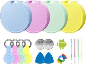 Air Tags for Android,Air Tags-4 Pack Android,Air Tracker Tags with 4 Case,2 Year Battery Life,Google Find Trackers for Google'S Find Hub App,IP65 Waterproof Luggage Tracker for Key,4 Colour Air Tags for Android,Air Tags-4 Pack Android,Air Tracker Tags with 4 Case,2 Year Battery Life,Google Find Trackers for Google'S Find Hub App,IP65 Waterproof Luggage Tracker for Key,4 Colour