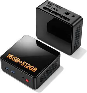 Mini PC N100 16GB 512GB/Dual Display/2.5G LAN/WiFi6/BT5.2 for Office | Intel N100( 4C/4/T,up to 3.4 GHz,Beats 3500U/8250U/N95), Win 11,2 USB3.0,2USB2.0,Mini Desktop Computer /NAS/Pfsense/Streaming Mini PC N100 16GB 512GB/Dual Display/2.5G LAN/WiFi6/BT5.2 for Office | Intel N100( 4C/4/T,up to 3.4 GHz,Beats 3500U/8250U/N95), Win 11,2 USB3.0,2USB2.0,Mini Desktop Computer /NAS/Pfsense/Streaming