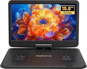 17.5 Portable DVD Player with 15.6 Large HD Screen-Black | 6 Hours Rechargeable Battery, Dual Speakers, Region Free, Remote Control, Support Multi-Format Sync TV, USB/SD 17.5 Portable DVD Player with 15.6 Large HD Screen-Black | 6 Hours Rechargeable Battery, Dual Speakers, Region Free, Remote Control, Support Multi-Format Sync TV, USB/SD