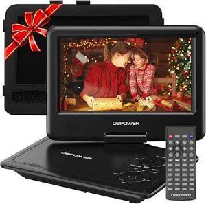 11.5" Portable DVD Player, 5-Hour Built-in Rechargeable Battery, 9" Swivel Screen, Support CD/DVD/SD Card/USB, Remote Control, 1.8 Meter Car Charger, Power Adaptor and Car Headrest (Black) 11.5" Portable DVD Player, 5-Hour Built-in Rechargeable Battery, 9" Swivel Screen, Support CD/DVD/SD Card/USB, Remote Control, 1.8 Meter Car Charger, Power Adaptor and Car Headrest (Black)