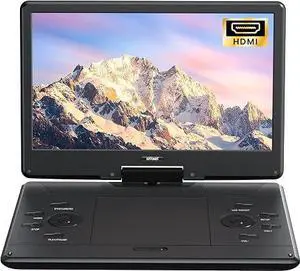 15.9" Portable DVD Player, 14.1" Large Screen, HDMI Input, Black | Home Entertainment, Kids & Seniors, 6-Hour Battery, TV Stick & Gaming Support, USB/SD Playback, Region Free, Resume Playback 15.9" Portable DVD Player, 14.1" Large Screen, HDMI Input, Black | Home Entertainment, Kids & Seniors, 6-Hour Battery, TV Stick & Gaming Support, USB/SD Playback, Region Free, Resume Playback