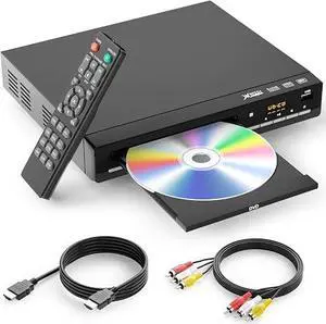 DVD Players for TV with HDMI,Plays All Regions and Formats,CD Player for Home,Support 1080P Video/CD/DVD/VCD/JPEG/USB, Remote, HDMI and RCA Cables Included DVD Players for TV with HDMI,Plays All Regions and Formats,CD Player for Home,Support 1080P Video/CD/DVD/VCD/JPEG/USB, Remote, HDMI and RCA Cables Included