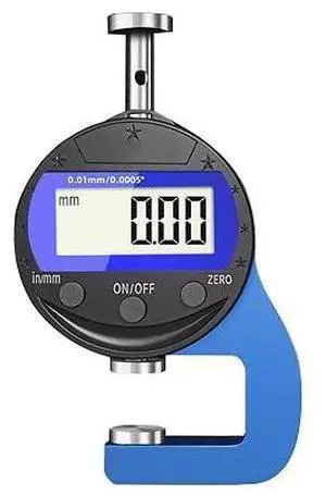 Digital Thickness Gauge Thickness Measuring Indicator Thickness Gauge | Measuring Range 0-10mm0.0005''/0.01 mm with LCD Display, for Leather, Paper, Sheet Metal and More (PT) Digital Thickness Gauge Thickness Measuring Indicator Thickness Gauge | Measuring Range 0-10mm0.0005''/0.01 mm with LCD Display, for Leather, Paper, Sheet Metal and More (PT)