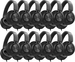 Kids School Headphones Bulk 12 Pack with Mic for K-12 Student, Classroom Use, Library & Online Learning & Testing, 3.5mm Jack for Chromebook Laptop Tablets, Durable, Foldable Kids School Headphones Bulk 12 Pack with Mic for K-12 Student, Classroom Use, Library & Online Learning & Testing, 3.5mm Jack for Chromebook Laptop Tablets, Durable, Foldable
