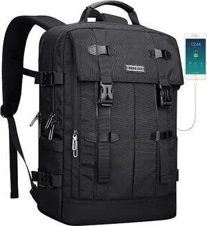 Travel Laptop Backpack for Men Fits 16 inch Laptop | Nylon Carry-on Airline Approved, USB Charging Port, 26L Capacity, For Vacation, Weekend, Overnight Trip, B716 Black Travel Laptop Backpack for Men Fits 16 inch Laptop | Nylon Carry-on Airline Approved, USB Charging Port, 26L Capacity, For Vacation, Weekend, Overnight Trip, B716 Black