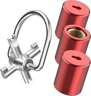 Universal HVAC Locking Cap Tool, Fits 410A & R22 Refrigerant Caps | 3-Pack 1/4" Caps, Tamper-Resistant Design, Includes Universal Key Tool Universal HVAC Locking Cap Tool, Fits 410A & R22 Refrigerant Caps | 3-Pack 1/4" Caps, Tamper-Resistant Design, Includes Universal Key Tool