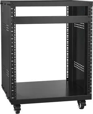 12U AV Rack Stand with Caster Wheels, Component Rack Cabinet Recording Studio Racks, Removable Side Panels, Universal Network Server Case, Special Vents for 19'' Audio Video Rack Mounting 12U AV Rack Stand with Caster Wheels, Component Rack Cabinet Recording Studio Racks, Removable Side Panels, Universal Network Server Case, Special Vents for 19'' Audio Video Rack Mounting