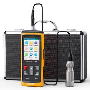 Digital Vibration Meter, Measurement Analysis Mechanical Equipment Vibration Frequency, Acceleration, Velocity, Displacement, Temperature for Motors, HVAC, Engines, Generator, Pumps Digital Vibration Meter, Measurement Analysis Mechanical Equipment Vibration Frequency, Acceleration, Velocity, Displacement, Temperature for Motors, HVAC, Engines, Generator, Pumps