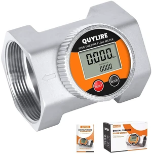 Waterproof 3 Inch Flow Meter for Hot/Cold Water, Fuel & Liquids ±1% Accuracy, 360° Rotatable Screen, 20-260 GPM, NPT Female Thread, Supports Gallon, Liter, GPM, LPM, m³, QTS, PTS Waterproof 3 Inch Flow Meter for Hot/Cold Water, Fuel & Liquids ±1% Accuracy, 360° Rotatable Screen, 20-260 GPM, NPT Female Thread, Supports Gallon, Liter, GPM, LPM, m³, QTS, PTS