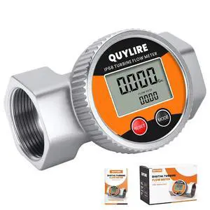 Waterproof 1.5 Inch Flow Meter for Hot/Cold Water, Fuel & Liquids ±1% Accuracy, 360° Rotatable Screen, 10-75 GPM, NPT Female Thread, Supports Gallon, Liter, GPM, LPM, m³, QTS, PTS Waterproof 1.5 Inch Flow Meter for Hot/Cold Water, Fuel & Liquids ±1% Accuracy, 360° Rotatable Screen, 10-75 GPM, NPT Female Thread, Supports Gallon, Liter, GPM, LPM, m³, QTS, PTS