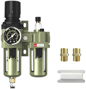 NPT 3/4" Air Compressor Water Separator Filter Pressure Regulator AC4010-06,Pneumatic Compressed With Gauger Accessories,Semi-auto Drain Kit NPT 3/4" Air Compressor Water Separator Filter Pressure Regulator AC4010-06,Pneumatic Compressed With Gauger Accessories,Semi-auto Drain Kit