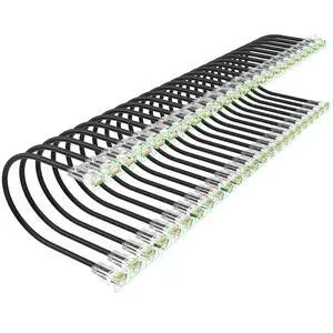 Cat 6 Patch Cables 0.5 feet (24Pack), Slim Cat6a Ethernet Patch Cable 10Gbps 550Mhz, UTP Pure Copper Patch Cables Cat6, Flexible Thin Cat6a Patch Cable for Network Devices Setup, Black Cat 6 Patch Cables 0.5 feet (24Pack), Slim Cat6a Ethernet Patch Cable 10Gbps 550Mhz, UTP Pure Copper Patch Cables Cat6, Flexible Thin Cat6a Patch Cable for Network Devices Setup, Black