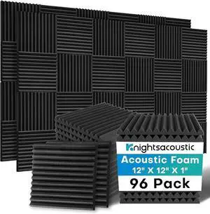 96 Pack Sound Proof Foam Panels for Walls, 1 X 12 X 12 Inches Acoustic Foam Panels, High Density Acoustic Panels Sound Absorbing, Black Noise Cancelling Studio Wedges(NOT ADHESIVE) 96 Pack Sound Proof Foam Panels for Walls, 1 X 12 X 12 Inches Acoustic Foam Panels, High Density Acoustic Panels Sound Absorbing, Black Noise Cancelling Studio Wedges(NOT ADHESIVE)