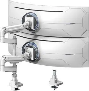 Heavy Duty Dual Monitor Arm for 17-49" Screens, Vertical Stack, 44lbs Pro Gas Spring, 19.69'' Overall Height, Flexible Screen Layouts, Full-Motion Adjustment, Easy Cable Management, VESA 75/100 Heavy Duty Dual Monitor Arm for 17-49" Screens, Vertical Stack, 44lbs Pro Gas Spring, 19.69'' Overall Height, Flexible Screen Layouts, Full-Motion Adjustment, Easy Cable Management, VESA 75/100