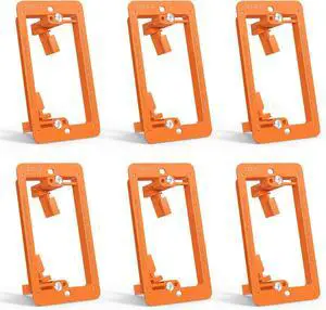 6 Pcs Low Voltage Mounting Bracket for Single Gang Wall Plate Orange Low Voltage Box for Telephone Wires, Network Cable, HDMI, Coaxial, Speaker Wire 6 Pcs Low Voltage Mounting Bracket for Single Gang Wall Plate Orange Low Voltage Box for Telephone Wires, Network Cable, HDMI, Coaxial, Speaker Wire