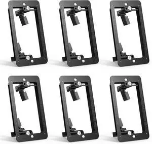 6 Pcs Low Voltage Mounting Bracket for Single Gang Wall Plate, Black Low Voltage Box for Telephone Wires, Network Cable, HDMI, Coaxial, Speaker Wire 6 Pcs Low Voltage Mounting Bracket for Single Gang Wall Plate, Black Low Voltage Box for Telephone Wires, Network Cable, HDMI, Coaxial, Speaker Wire