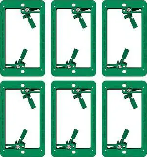 6 Pack Low Voltage Mounting Bracket 1 Gang, Low Voltage Box Single Gang Low Voltage Box for Old Work, Telephone Wires, Network Cable, HDMI, Coaxial, Speaker Wire, Green 6 Pack Low Voltage Mounting Bracket 1 Gang, Low Voltage Box Single Gang Low Voltage Box for Old Work, Telephone Wires, Network Cable, HDMI, Coaxial, Speaker Wire, Green