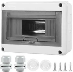 Waterproof Distribution Protection Box, ABS Plastic Breaker Electrical Box and Transparent Cover IP65, for Indoor Outdoor Wall Circuit Breaker (HT-8WAY) Waterproof Distribution Protection Box, ABS Plastic Breaker Electrical Box and Transparent Cover IP65, for Indoor Outdoor Wall Circuit Breaker (HT-8WAY)