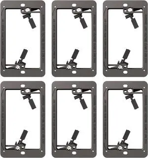 6 Pcs Low Voltage Mounting Bracket for Single Gang Wall Plate, Gray Low Voltage Box for Telephone Wires, Network Cable, HDMI, Coaxial, Speaker Wire 6 Pcs Low Voltage Mounting Bracket for Single Gang Wall Plate, Gray Low Voltage Box for Telephone Wires, Network Cable, HDMI, Coaxial, Speaker Wire