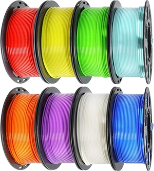 8 Spools 1.75mm 3D Printing Filament PLA Bundle, 3D Printer PLA Red Orange Yellow Lime Green Cyan Blue Purple White 8 Beautiful Popular Bright Colors, 0.25kg/Spool, Total 2kg PLA 8 Spools 1.75mm 3D Printing Filament PLA Bundle, 3D Printer PLA Red Orange Yellow Lime Green Cyan Blue Purple White 8 Beautiful Popular Bright Colors, 0.25kg/Spool, Total 2kg PLA