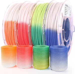 3D Printer Filament Bundle, Temp Change PLA Filament 1.75mm Bundle,Color Change with Temperature Filament Sets, 3D Printing Filament +/- 0.02mm, Green/Blue/Red/Orange, 200g X 4 3D Printer Filament Bundle, Temp Change PLA Filament 1.75mm Bundle,Color Change with Temperature Filament Sets, 3D Printing Filament +/- 0.02mm, Green/Blue/Red/Orange, 200g X 4