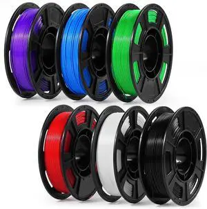 250g PLA 3D Printer Filament for Beginners, 1.75mm/±0.02mm 6 Colors Compatible with FLASHFORGE, Bambu, Creality, Individually Vacuum-Seale, Neatly Wound, Black, White, Red, Green, Blue, Purple 250g PLA 3D Printer Filament for Beginners, 1.75mm/±0.02mm 6 Colors Compatible with FLASHFORGE, Bambu, Creality, Individually Vacuum-Seale, Neatly Wound, Black, White, Red, Green, Blue, Purple