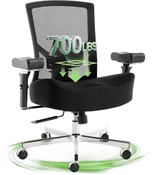 Big and Tall Office Chair 700lbs with Ergonomic W Wide Thick Seat Cushion, Oversized Mesh Desk Chair with Adjustable Lumbar for Heavy People, Computer Chair with Upgraded Adjustable 4D Armrest Big and Tall Office Chair 700lbs with Ergonomic W Wide Thick Seat Cushion, Oversized Mesh Desk Chair with Adjustable Lumbar for Heavy People, Computer Chair with Upgraded Adjustable 4D Armrest