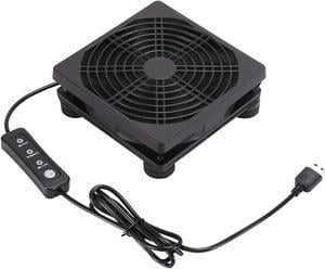 120mm 5V USB Powered PC Router Fan with Speed Controller High Airflow USB Cooling Fan for Router Modem Receiver DVR Playstation TV Box and Other Electronics