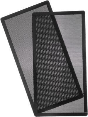 287mm 140mm x 2 PC Fan Dust Mesh Filter PVC Computer PC Case Dust Proof Filter Cover Magnetic Black 2-Pack