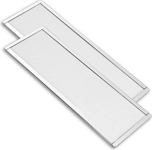 360mm 120mm x 2 PC Fan Dust Mesh Filter 4.72inch PVC Computer PC Case Dust Proof Filter Cover Magnetic White 2-Pack