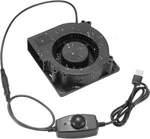 PANO-MOUNTS 120mm 5V USB Powered Blower Fan with Speed Controller 120mm x 32mm 4.72inch Moisture-Proof Brushless Cooling Fan for Inflatables Refrigerator 1300-2000RPM