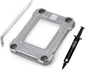 Intel 12th generation CPU Corrector Frame for LGA1700-BCF Anti-Bending, Aluminum CPU Fixing Corrector, CPU Stress Bending Fixed Backplane (Grey)