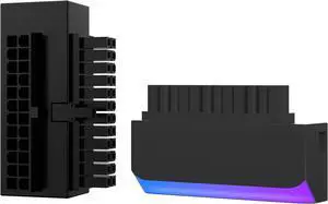 PANO-MOUNTS ATX 24Pin 90°Adapter Cap 5V ARGB 24Pin Adapter With Light Effect Synchronization Black