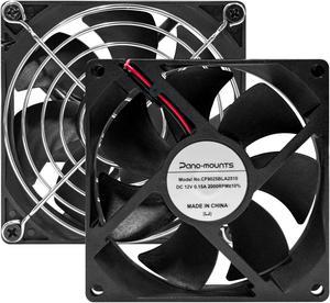 2 Pack 90mm 92mm 12V DC Computer PC Fan 2 Wire 3pin Cooling Fan for Computer Case Cooler 2000RPM