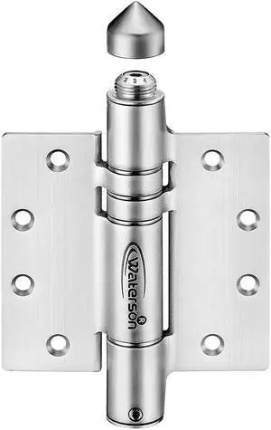 Waterson Heavy Duty Commercial Fully Adjustable Mortise Self-Closing Gate Hinge 2-Pack  K51MP-450 (SA.SA1)-Satin Brushed