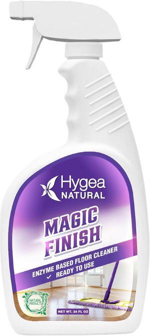 Hygea Natural Magic Finish Natural Enzyme-Based no rinse Floor Cleaner eats away grease buildup in tile and grout- Biodegradable formula (Ready to Use) 24 oz
