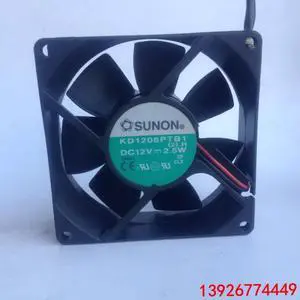 For Sunon KD1208PTB1 8025 DC12V 2.5W 8cm 2-Wire Cooling Fan