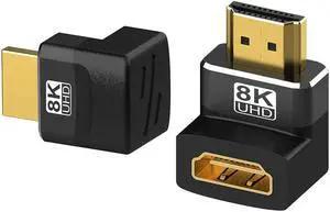 OIAGLH 2PCS 8K HDMI-Compatible Coupler Male to Female Converter HDMI-Compatible 2.1 Extender for TV Stick Switch Xbox One PS4
