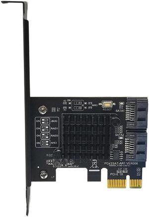 OIAGLH SATA Raid PCI-E Card SATA Raid Controller ASMedia 1061R Chip PCI Express X1 to 2 Port SATA3.0 6Gb RAID Card for SATA HDD SSD