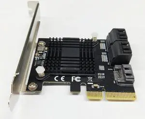 OIAGLH H1111Z Add On Cards PCIE SATA Controller PCI-E SATA Hub/Card PCIE to SATA 3.0 Card 5-Ports SATA3 SSD PCI Express X4 Gen3 Adapter OIAGLH H1111Z Add On Cards PCIE SATA Controller PCI-E SATA Hub/Card PCIE to SATA 3.0 Card 5-Ports SATA3 SSD PCI Express X4 Gen3 Adapter