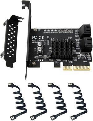 OIAGLH PCI Express Raid Card 4Port SATA 3.0 Add On Card Marvell 88SE9230 Chip PCIE SATA Raid Controller PCI-E to SATA HDD SSD Raid Card
