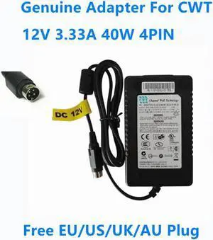OIAGLH 12V 3.33A 40W 4PIN CWT PAA040F Power Supply AC Adapter For  DVR Charger