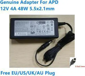 OIAGLH AC Adapter For APD DA-48Q12 12V 4A 48W 5.5x2.1mm Monitor Power Supply Charger