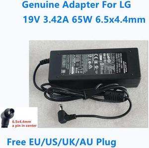 OIAGLH 19V 3.42A 65W LCAP40 DA-65G19 ADS-65AI-19-3 19065E AC Adapter For Monitor Power Supply Charger