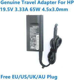OIAGLH 19.5V 3.33A 65W 4.5x3.0mm HSTNN-DA14 Power Supply Travel AC Adapter For 693716-001 Laptop Charger