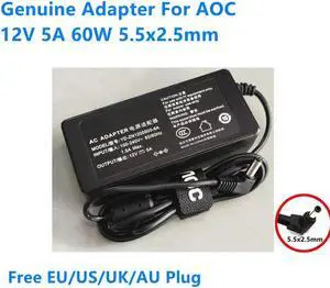 OIAGLH 12V 5A 4.16A 4A 60W 5.5x2.5mm YD-ZN1200500-6A ADPC1260AB Power Supply AC Adapter For  Monitor Charger