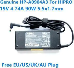 OIAGLH Laptop Charger For 19V 4.74A 90W V5-561G 4741G R7-571G 5532 HIPRO HP-A0904A3 Power Supply AC Adapter PA-1900-34