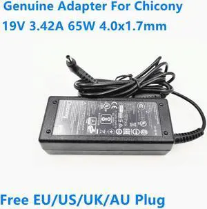 OIAGLH 19V 3.42A 65W 4.0x1.7mm Chicony A12-065N2A A065R093L Power Supply AC Adapter Laptop Charger For Delta ADP-65JH HB